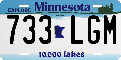 MN license plate 733LGM
