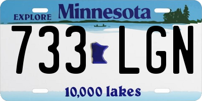 MN license plate 733LGN