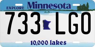 MN license plate 733LGO