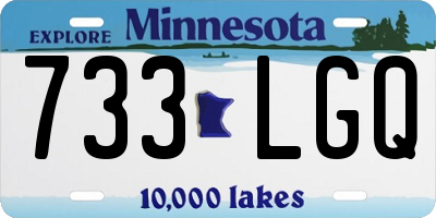 MN license plate 733LGQ