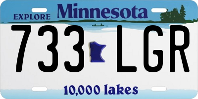 MN license plate 733LGR
