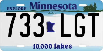 MN license plate 733LGT