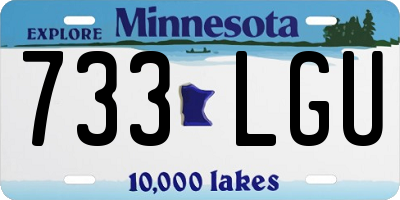 MN license plate 733LGU
