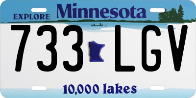 MN license plate 733LGV