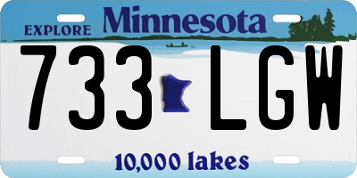 MN license plate 733LGW