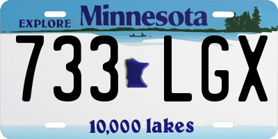 MN license plate 733LGX