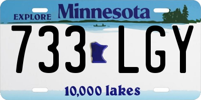 MN license plate 733LGY