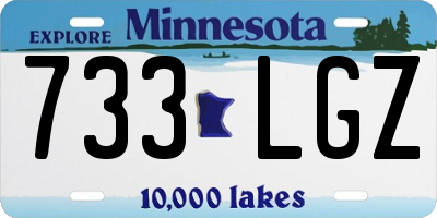 MN license plate 733LGZ