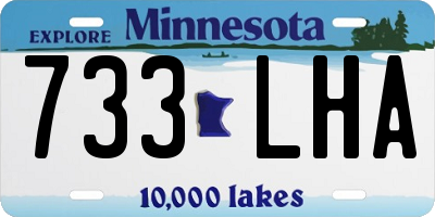 MN license plate 733LHA