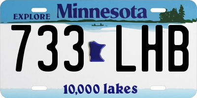 MN license plate 733LHB