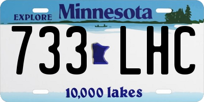 MN license plate 733LHC