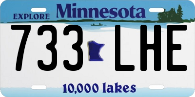 MN license plate 733LHE