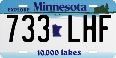 MN license plate 733LHF