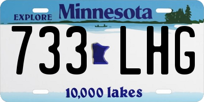MN license plate 733LHG