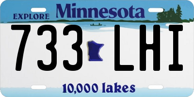 MN license plate 733LHI
