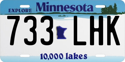 MN license plate 733LHK