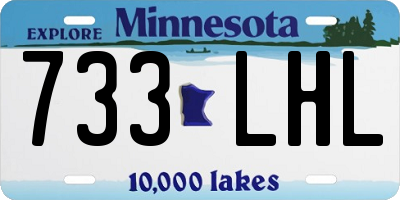 MN license plate 733LHL