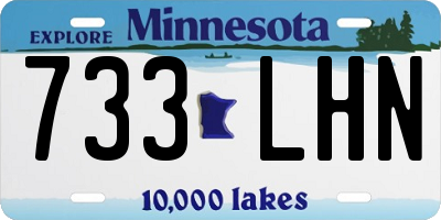 MN license plate 733LHN