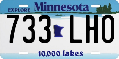 MN license plate 733LHO