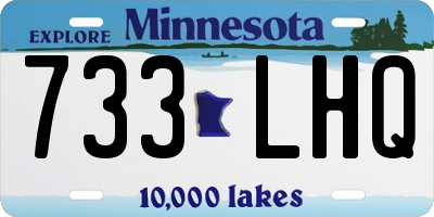 MN license plate 733LHQ