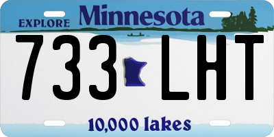 MN license plate 733LHT