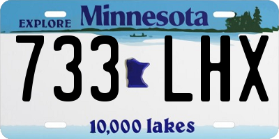 MN license plate 733LHX