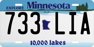 MN license plate 733LIA