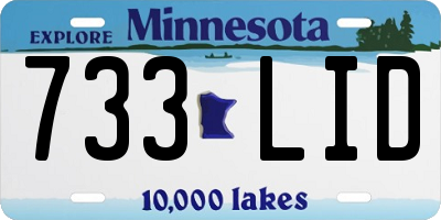 MN license plate 733LID