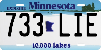 MN license plate 733LIE