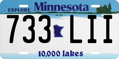 MN license plate 733LII