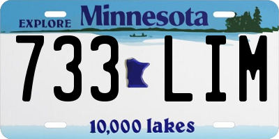 MN license plate 733LIM