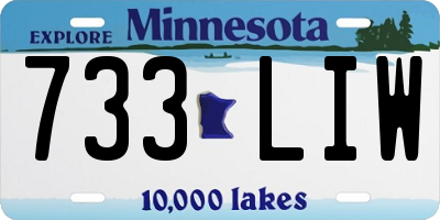 MN license plate 733LIW