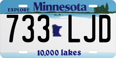 MN license plate 733LJD