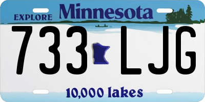 MN license plate 733LJG