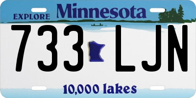 MN license plate 733LJN