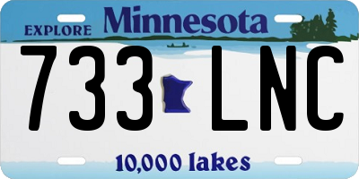 MN license plate 733LNC