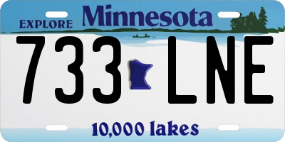 MN license plate 733LNE