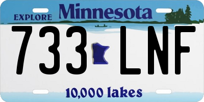MN license plate 733LNF