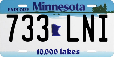 MN license plate 733LNI