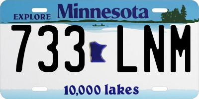 MN license plate 733LNM