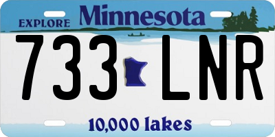 MN license plate 733LNR