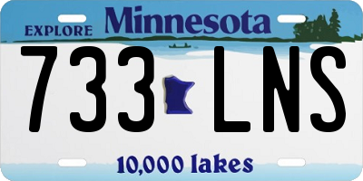 MN license plate 733LNS