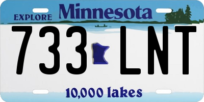 MN license plate 733LNT