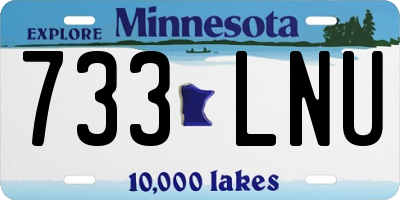 MN license plate 733LNU