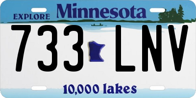 MN license plate 733LNV