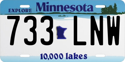 MN license plate 733LNW