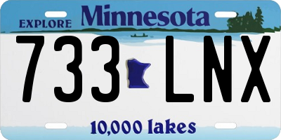 MN license plate 733LNX