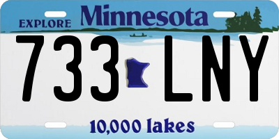 MN license plate 733LNY