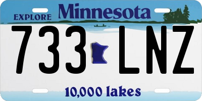 MN license plate 733LNZ