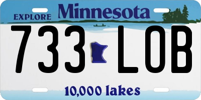 MN license plate 733LOB